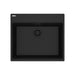 Franke Maris MAG61023 Dual Mount Single Bowl 25 x 22 in Granite Kitchen Sink - Matte Black