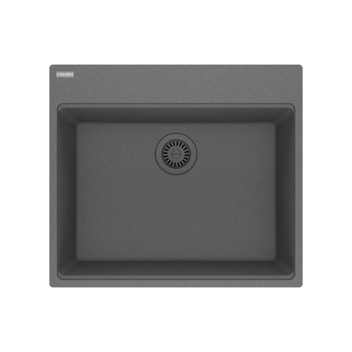 Franke Maris MAG61023 Dual Mount Single Bowl 25 x 22 in Granite Kitchen Sink - Stone Grey
