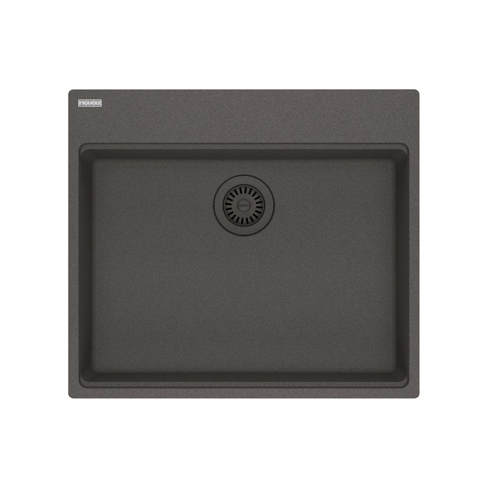 Franke Maris MAG61023ADA Dual Mount Single Bowl 25 x 22 in Granite Kitchen Sink - Slate Grey