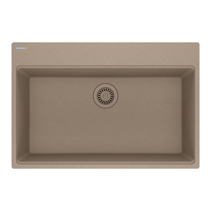 Franke Maris Dual Mount Single Bowl 31 x 20.88 in Granite Kitchen Sink - Oyster