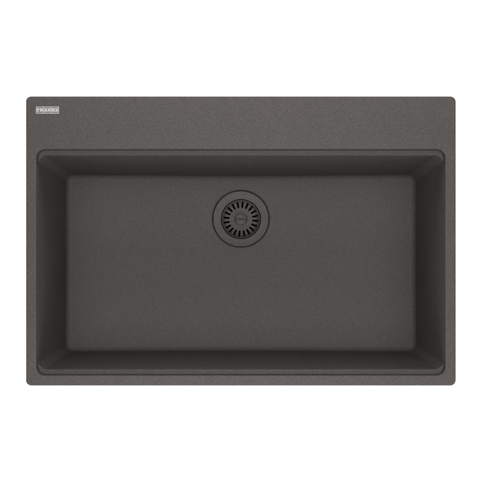 Franke Maris Dual Mount Single Bowl 31 x 20.88 in Granite Kitchen Sink - Slate Grey