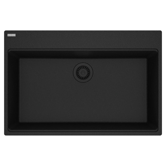 Franke Maris MAG61031 Dual Mount Single Bowl 33 x 22 in Granite Kitchen Sink - Onyx
