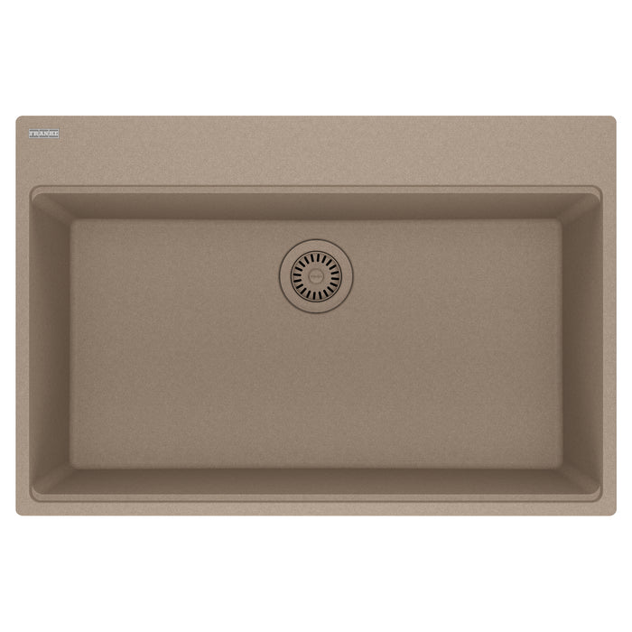 Franke Maris MAG61031 Dual Mount Single Bowl 33 x 22 in Granite Kitchen Sink - Oyster