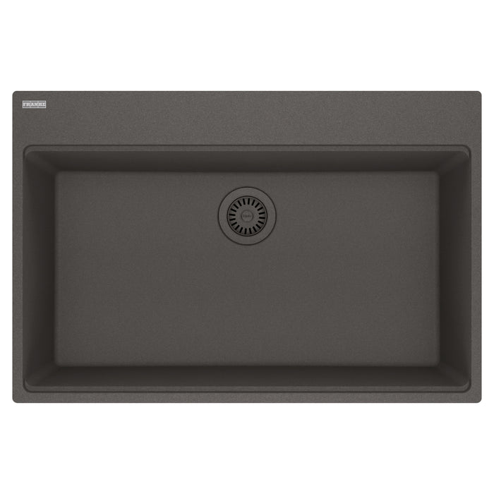 Franke Maris MAG61031 Dual Mount Single Bowl 33 x 22 in Granite Kitchen Sink - Slate Grey