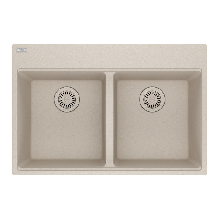Franke Maris MAG6201414 Dual Mount Double Bowl 31 x 20.88 in Granite Kitchen Sink - Champagne