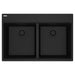 Franke Maris MAG6201515 Dual Mount Double Bowl 33 x 22 in Granite Kitchen Sink - Onyx