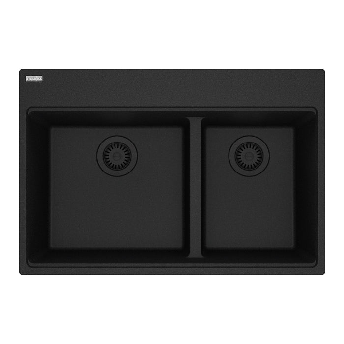 Franke Maris MAG6601611LD Dual Mount Double Bowl 31 x 20.88 in Granite Kitchen Sink - Onyx