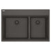Franke Maris MAG6601812LD Dual Mount Double Bowl 33 x 22 in Granite Kitchen Sink - Slate Grey