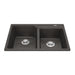 Kindred Granite Series Drop-In Double Bowl 30.69 x 19.69 in Granite Kitchen Sink - Slate Grey