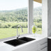Kindred Granite Series Drop-In Double Bowl 33.88 x 19.69 in Granite Kitchen Sink - Onyx