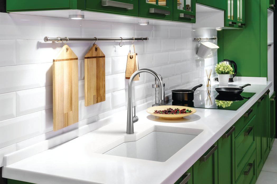 Kindred Granite Series Undermount Single Bowl 30.69 x 19.69 in Granite Kitchen Sink - Polar White