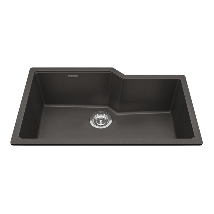 Kindred Granite Series Undermount Single Bowl 30.69 x 19.69 in Granite Kitchen Sink - Slate Grey