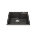Kindred Granite Series Drop-In Single Bowl 22.06 x 19.69 in Granite Kitchen Sink - Slate Grey
