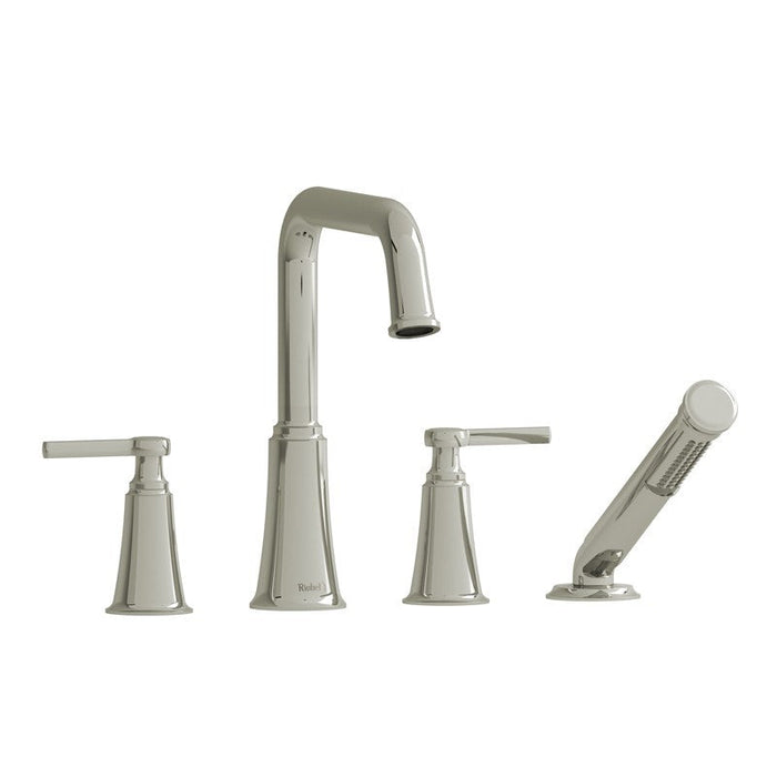 Riobel MMSQ12 Momenti 4-Hole Deck Mount Tub Filler with U-Spout