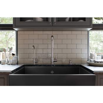 Shaws MS3518 35" Shaker Double Bowl Apron Front Fireclay Kitchen Sink