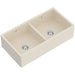 Shaws MS3518 35" Shaker Double Bowl Apron Front Fireclay Kitchen Sink