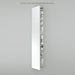 M Series 19-1/4" x 70" x 4" full length cabinet with polished edge, left hinge and electric