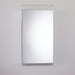 M Series 23-1/4" x 30" x 4" flat top cabinet with polished edge, right hinge, electric, night light and defogger