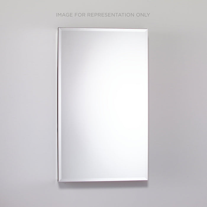 M Series 23-1/4" x 39-3/8" x 8" flat top cabinet with bevel edge, right hinge, electric, night light and defogger