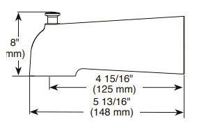 Peerless Precept RP103430BN ADA tub spout