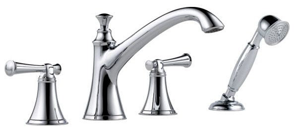 Brizo Baliza T67405 Roman Tub Trim with Hand Shower - Less Handles