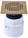 Oatey 72148 4" PVC Pipe Base General Purpose Drain with 6" Brass Grate & Square Ring