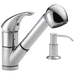 Delta P18550LF-SD Choice Single Handle Kitchen Pull-Out Faucet with Soap Dispenser