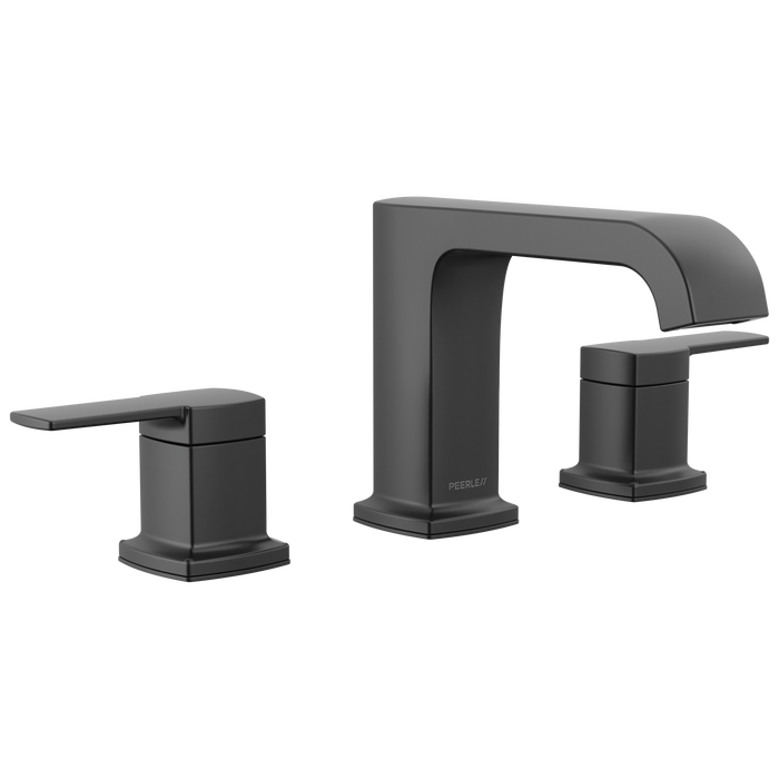 Peerless Ezra P3573LF Widespread Curved Spout Lavatory Faucet - Matte Black