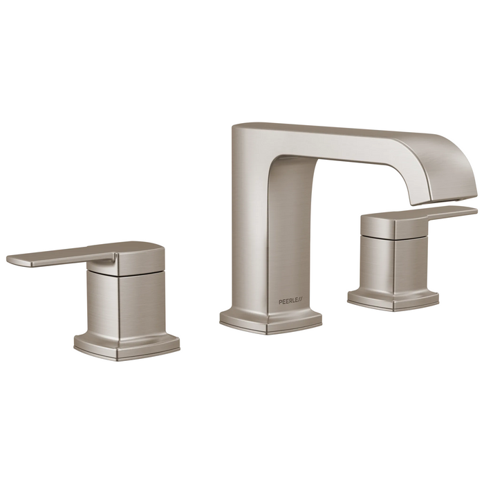 Peerless Ezra P3573LF Widespread Curved Spout Lavatory Faucet - Brushed Nickel
