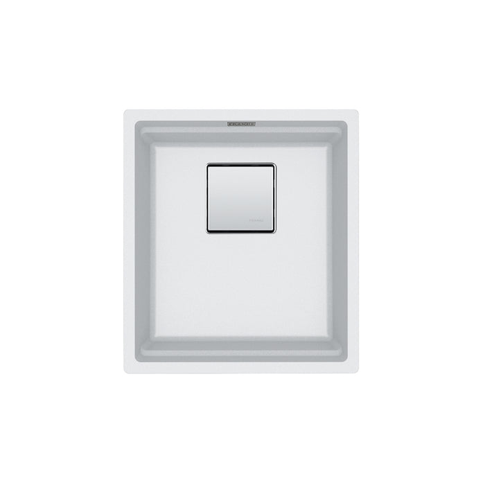 Franke Peak Undermount Single Bowl 16.12 x 18.21 in Granite Kitchen Sink - Polar White