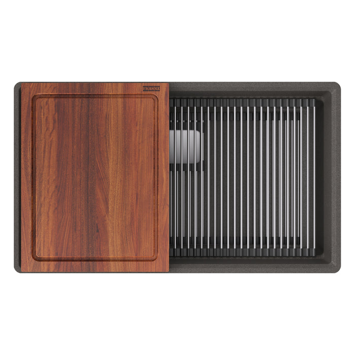 Franke Peak PKG11031SLG-WKC Undermount Single Bowl 32 x 18.75 in Granite Kitchen Sink - Slate Grey
