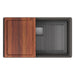Franke Peak PKG11031SLG-WKC Undermount Single Bowl 32 x 18.75 in Granite Kitchen Sink - Slate Grey