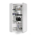 PL Series 15-1/4" x 30" x 4" flat top cabinet with bevel edge, right hinge, white interior and electric