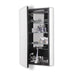 PL Series 15-1/4" x 39-3/8" x 4" flat top cabinet with polished edge, left hinge, black interior and electric
