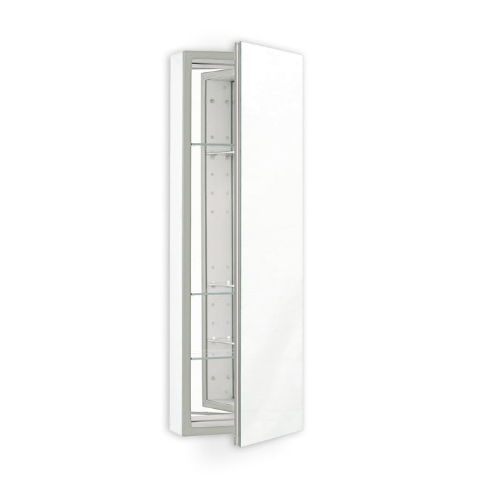 PL Series 19-1/4" x 39-3/8" x 4" flat top cabinet with polished edge, non-handed (reversible), white interior and non-electric