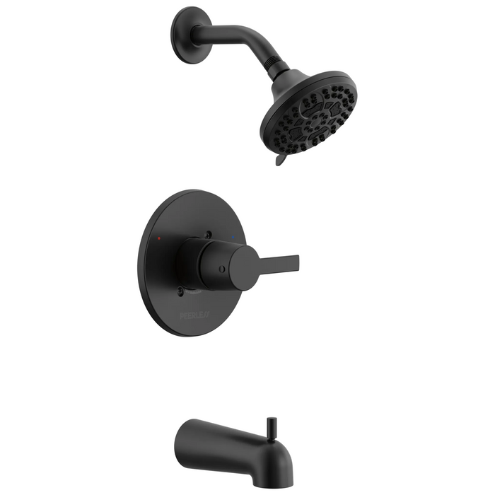Peerless Flute PTT14412 Tub and Shower Trim Kit - Matte Black