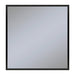 Profiles 29-1/8" x 29-7/8" x 3/4" framed mirror in matte black