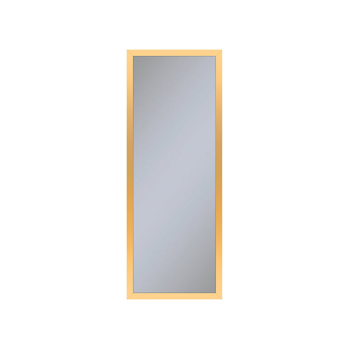 Profiles 11-1/4" x 30" x 4" framed cabinet in matte gold with electrical outlet, USB charging ports, magnetic storage strip and right hinge