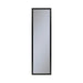 Profiles 11-1/4" x 39-3/8" x 4" framed cabinet in matte black with electrical outlet, USB charging ports, magnetic storage strip and left hinge