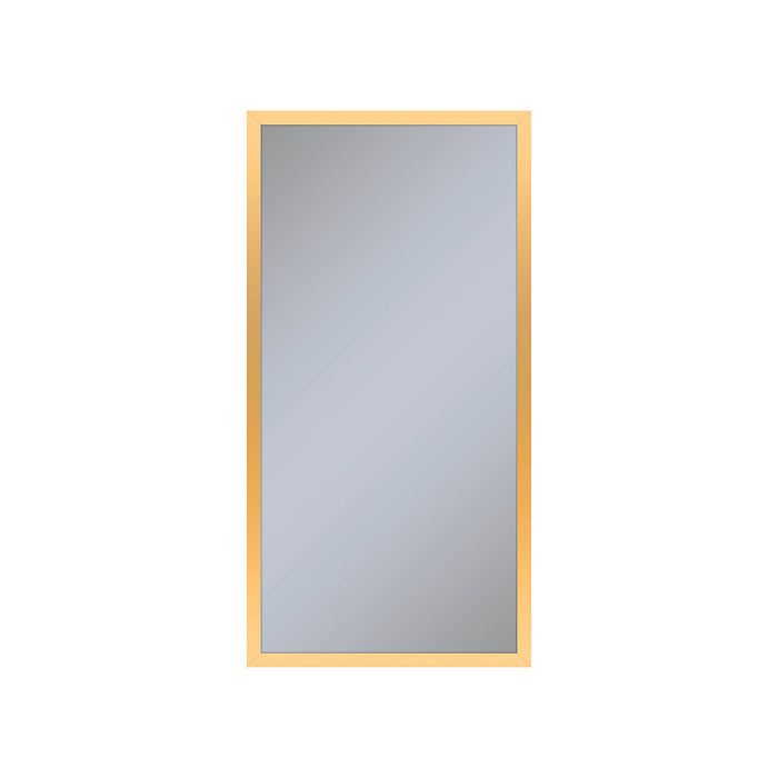 Profiles 15-1/4" x 30" x 4" framed cabinet in matte gold with electrical outlet, USB charging ports, magnetic storage strip and right hinge