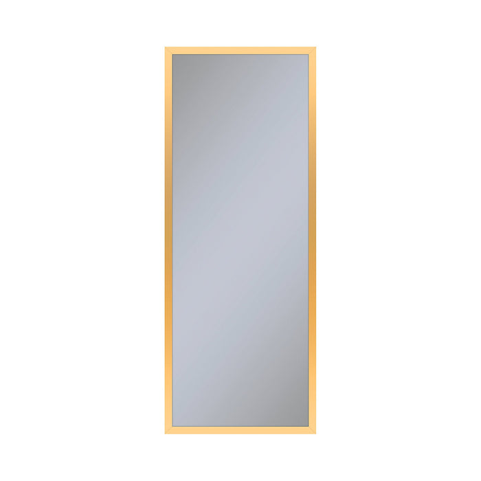 Profiles 15-1/4" x 39-3/8" x 4" framed cabinet in matte gold with electrical outlet, USB charging ports, magnetic storage strip and left hinge