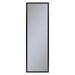 Profiles 15-1/4" x 48" x 4" framed cabinet in matte black with electrical outlet, USB charging ports, magnetic storage strip and right hinge