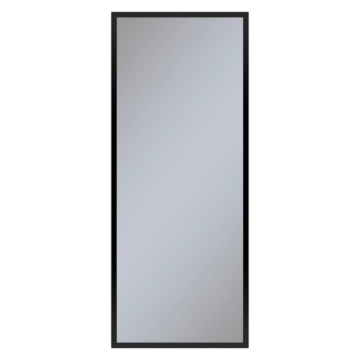 Profiles 19-1/4" x 48" x 4" framed cabinet in matte black with electrical outlet, USB charging ports, magnetic storage strip and right hinge