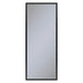 Profiles 19-1/4" x 48" x 4" framed cabinet in matte black with electrical outlet, USB charging ports, magnetic storage strip and right hinge