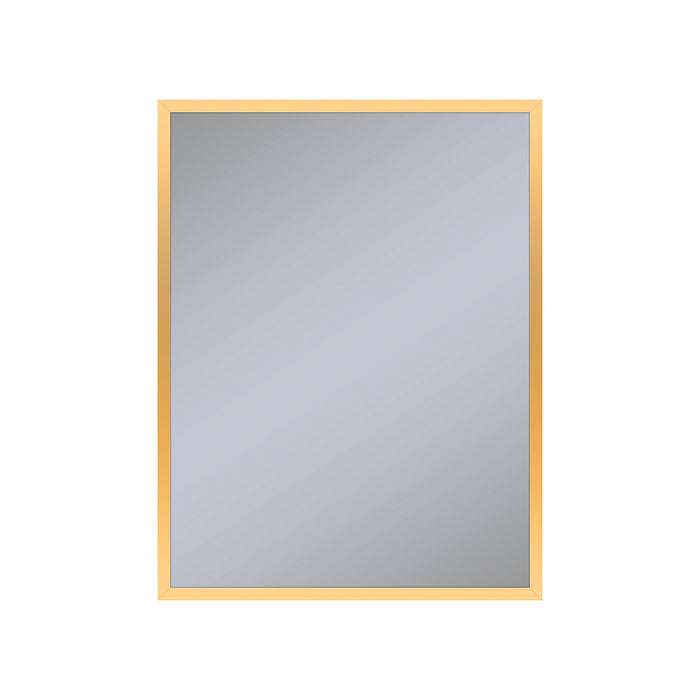 Profiles 23-1/4" x 30" x 6" framed cabinet in matte gold with electrical outlet, USB charging ports, magnetic storage strip and right hinge