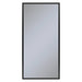 Profiles 23-1/4" x 48" x 4" framed cabinet in matte black with electrical outlet, USB charging ports, magnetic storage strip and right hinge