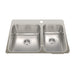Kindred Steel Queen QCLA2027R-8 Drop-In Double Bowl 27.25 x 20.56 in Stainless Steel Kitchen Sink - 1-Hole
