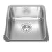 Kindred Steel Queen QSA1816-8N Drop-In Single Bowl 16.13 x 18.13 in Stainless Steel Kitchen Sink - Satin Finished Bowl with Mirror Finished Rim