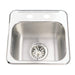 Kindred Utility Collection Drop-In Single Bowl 13.63 x 13.63 in Stainless Steel Kitchen Sink - 2-Hole