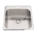 Kindred Steel Queen QSL2020-7 Drop-In Single Bowl 20 x 20.5 in Stainless Steel Kitchen Sink - 1-Hole